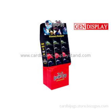 Retail Paper Cardboard Floor Display Stand For Supermarket